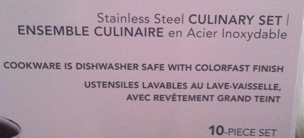 KITCHENAID 10 Piece Stainless Culinary Cookware Set Nonstick Onyx KCSS10GOB New