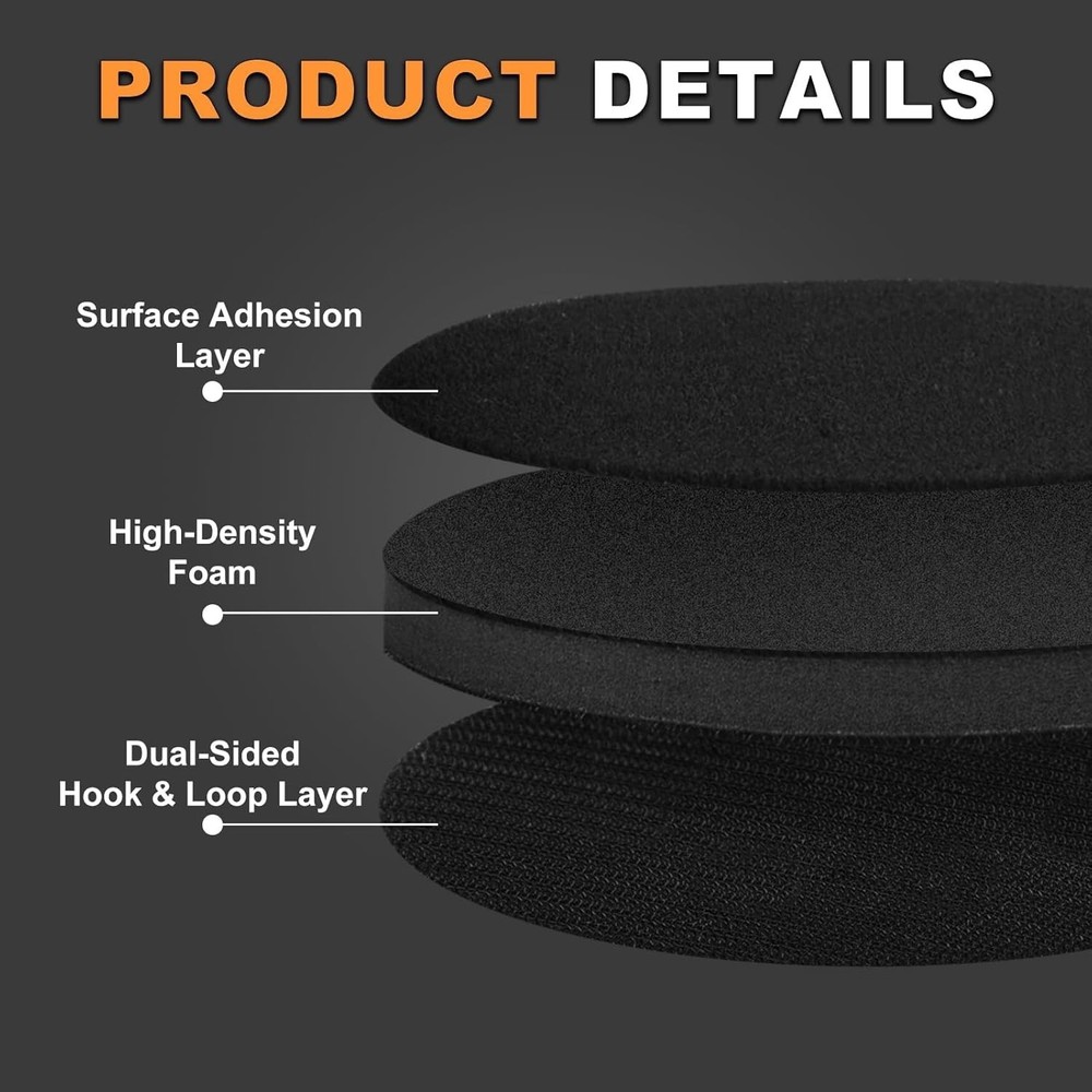 2 Inch Interface Pad: 9 Pack Hook & Loop Foam Sanding Discs Backing Pads Repl...