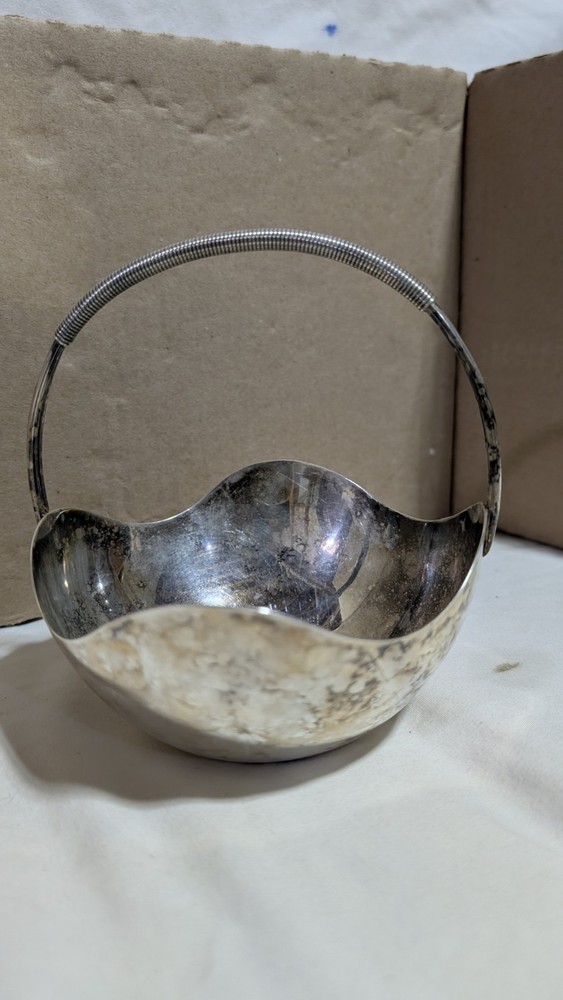 Vintage Silver Plated Candy Dish From Denmark.          #149