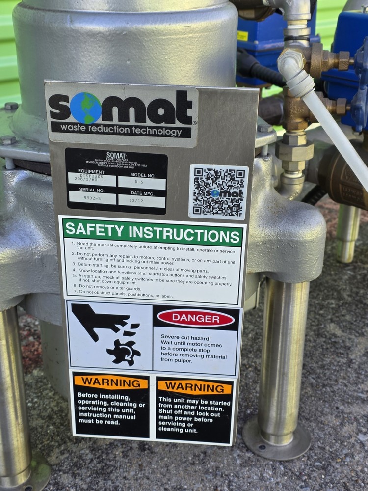 SOMAT Food Waste Disposer D-5 NEW READ DESCRIPTION