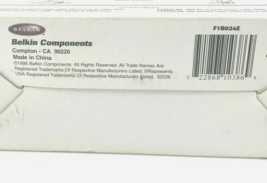 Belkin Data Transfer Switch F1B024E 1996 NIB