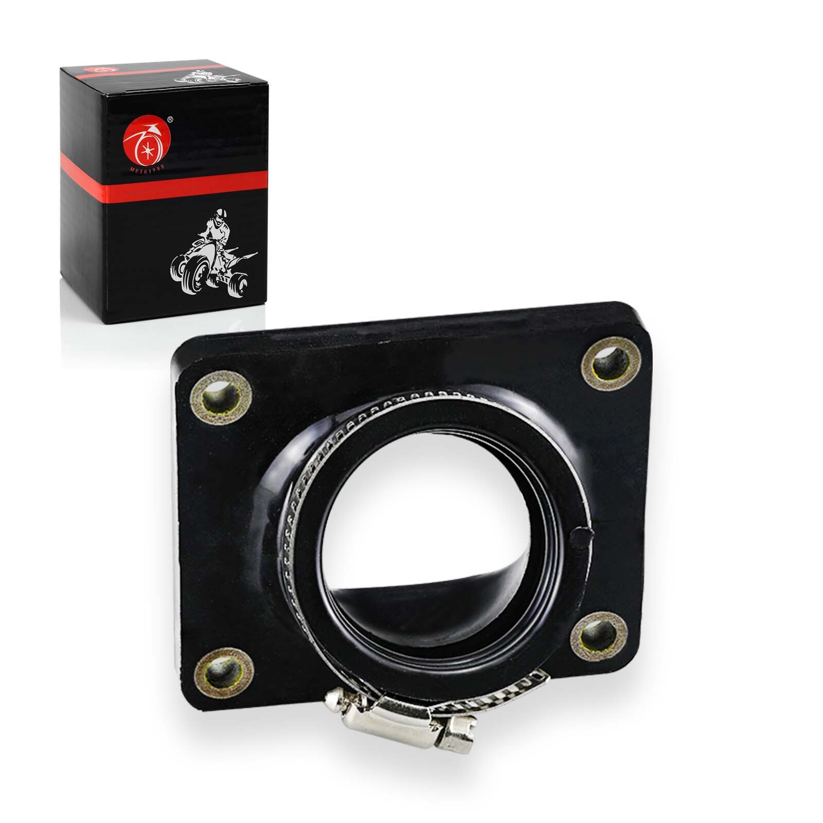 for YAMAHA Banshee 350 2 Into 1 Intake Manifold Boot Single Carb （42mm) 1987-06