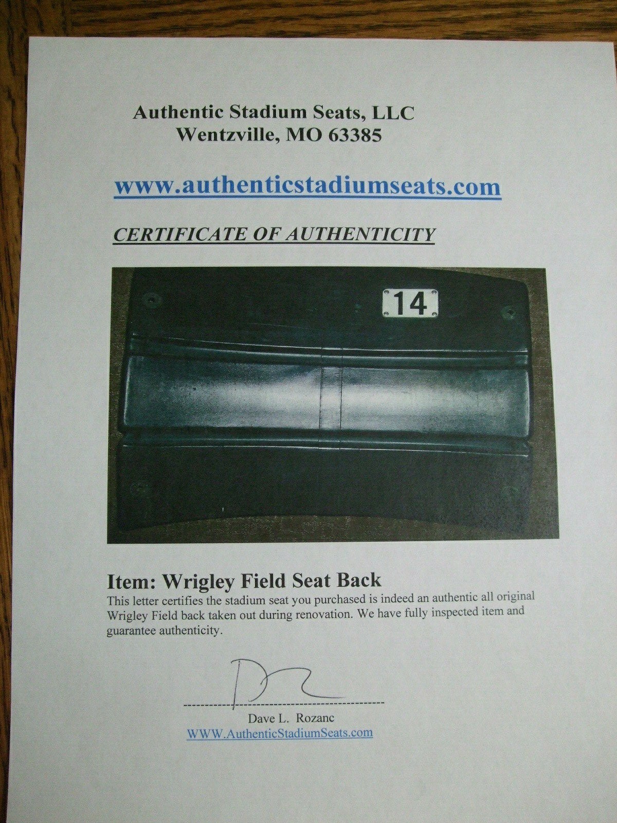 Wrigley Field Stadium Seat Back Chicago Cubs 2016 World Series Champions 16