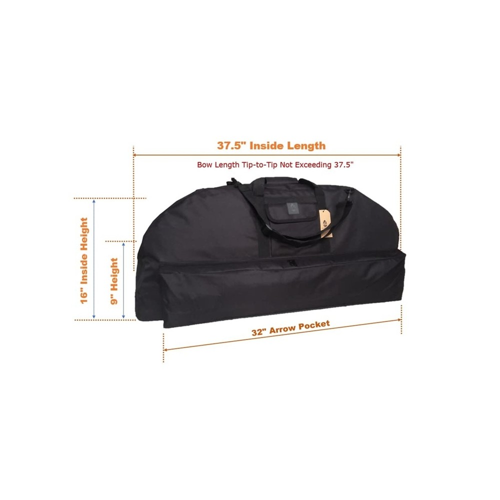 DarkForest BC-3 Light Weight Black Soft Compound Bow Case 37" Storage