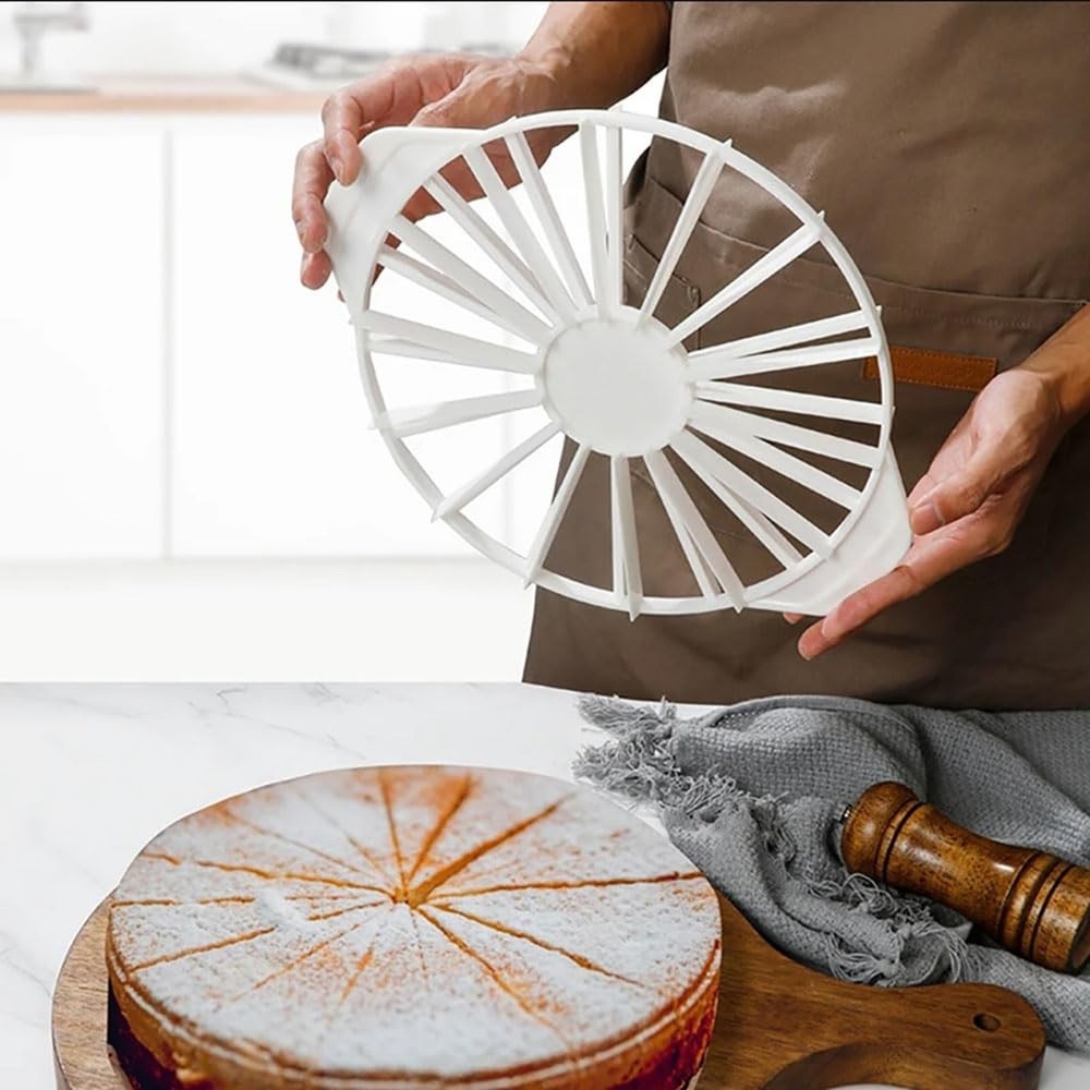 Cake Portion Cutter Cake Portion Marker Round Cake Slicer Double Sided Cake P...