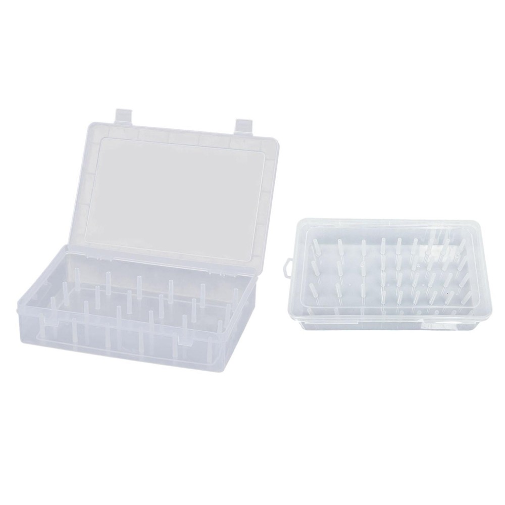 Clear Plastic Sewing Thread Storage Box Organizer Case Multifuntional Yarn