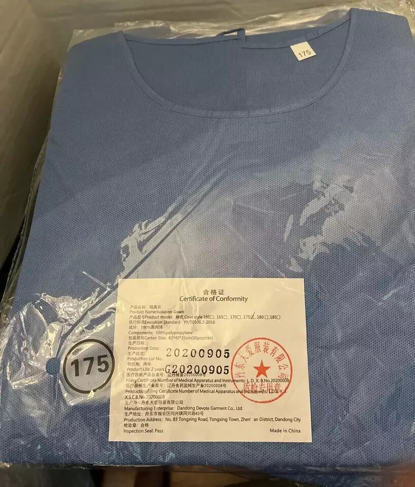 Disposable Medical Isolation Gowns AAMI Level 3 Individually Packed New 10/20/50