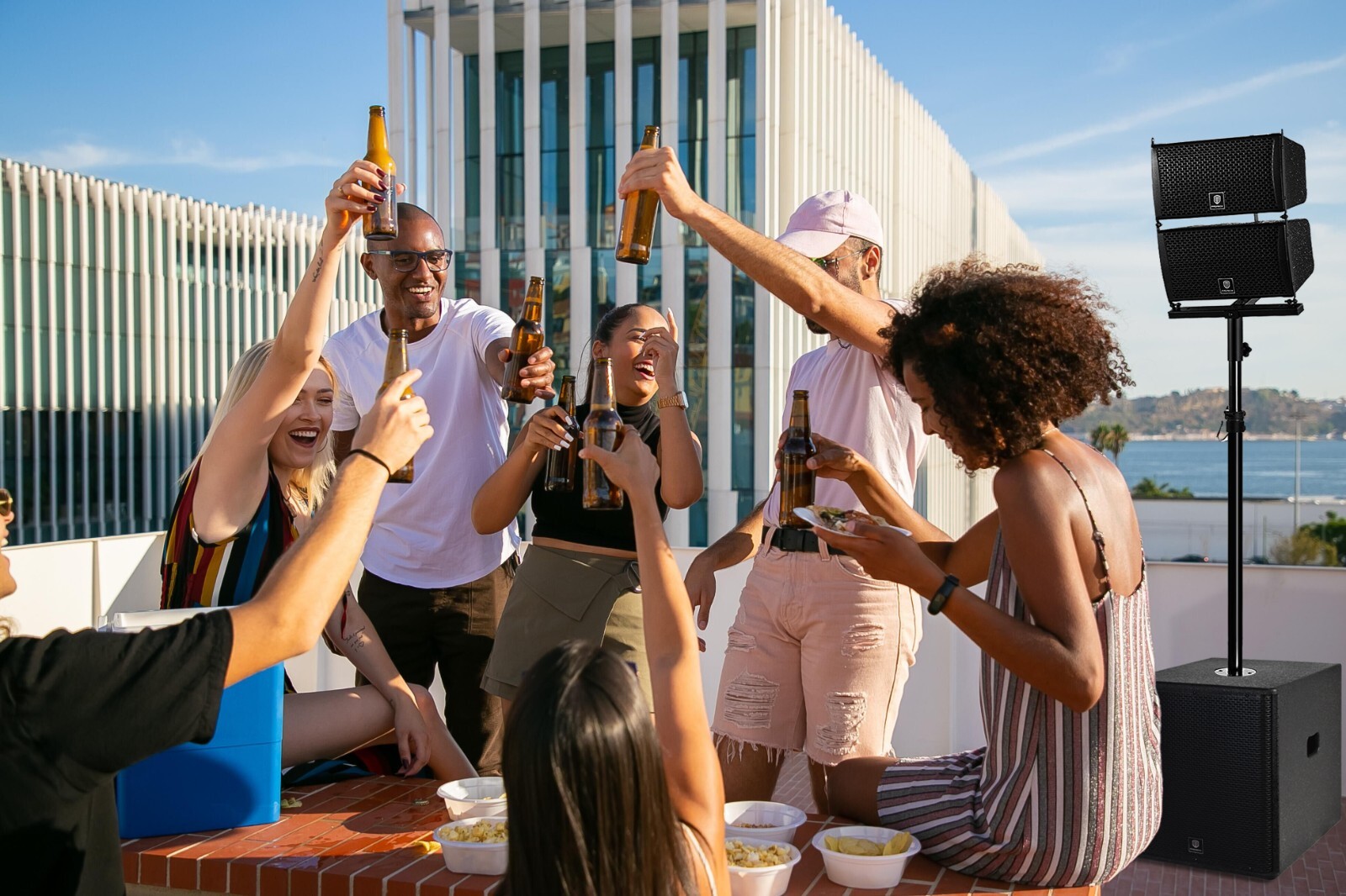 PRORECK CLUB 6000 Line Array PA Speaker System Bluetooth DJ Subwoofer 15'' 6000W