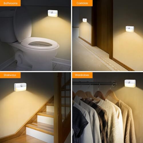 【6 Pack】Motion Sensor Night Light Stick-On Motion Sensor Lights Indoor