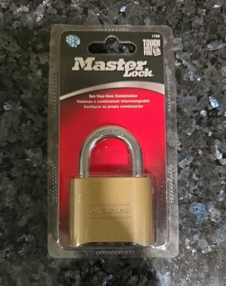 Master Lock~Padlock~ Set-Your-Own Combination~175D NEW In Box