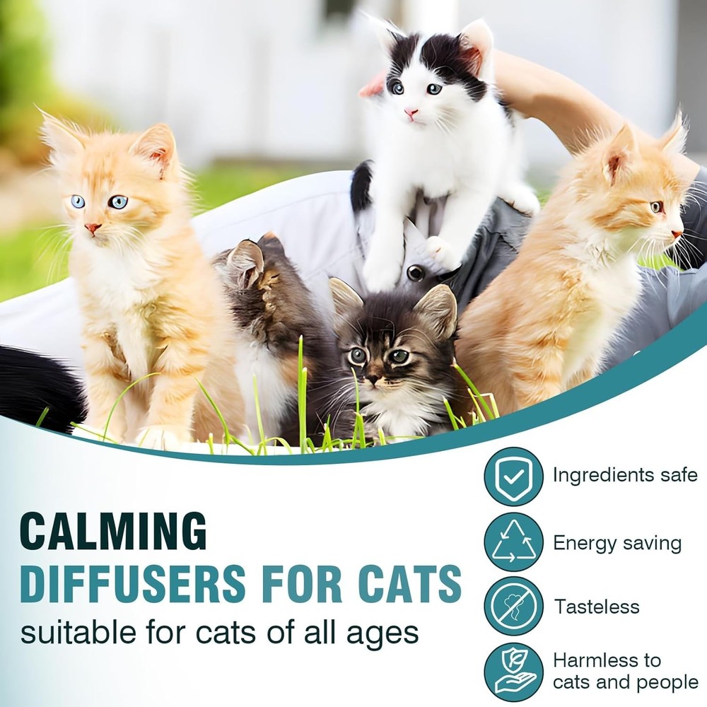 Cat Calming Diffuser 8 in 1 Multicat Pheromone Diffuser Pheromones to Calm St...