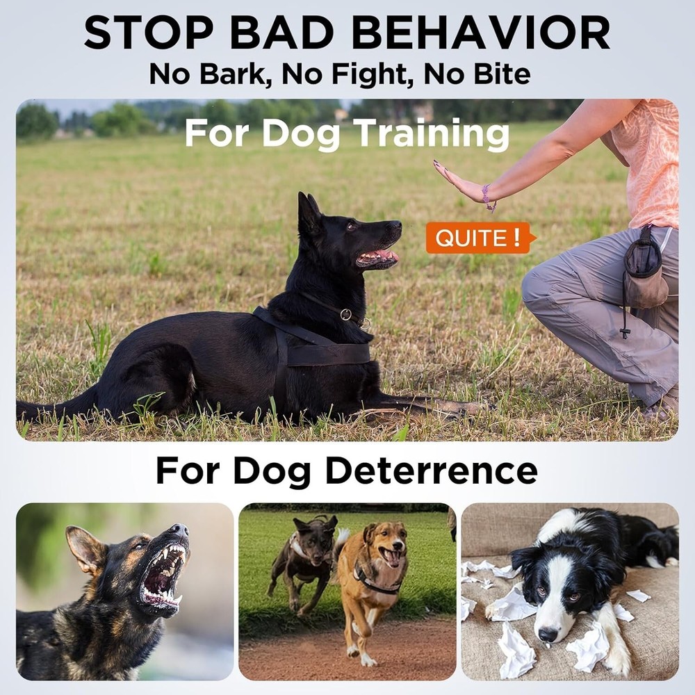 2024 Ultrasonic Dog Bark Deterrent - Effective Training Tool with LED Flashlight