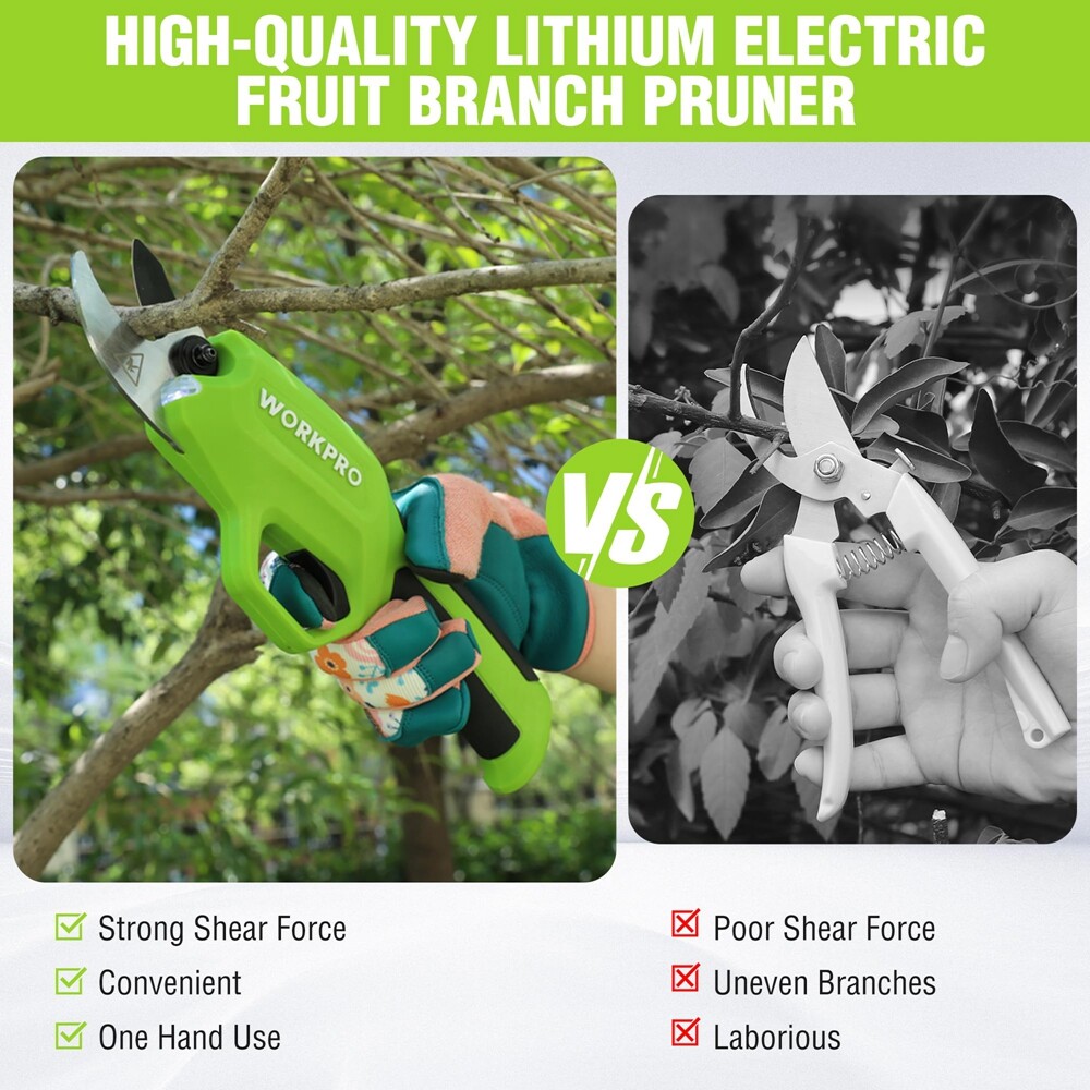 7.2V Electric Pruning Shears Battery Powered Pruning Shears Cordless Tree Pruner