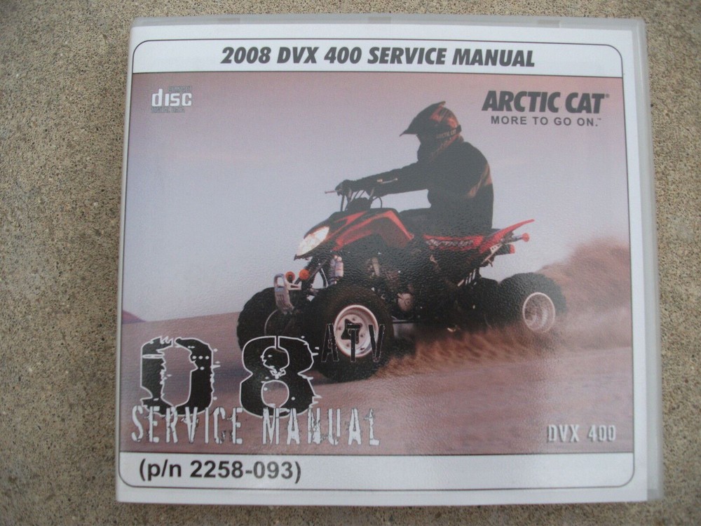 2008 Arctic Cat ATV DVX 400 Service Manual on CD