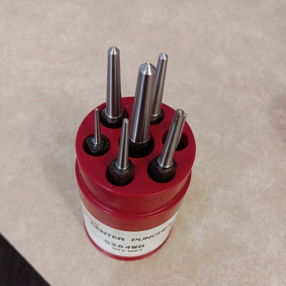 Starrett S264wb Center Punch Set, 7 Pc