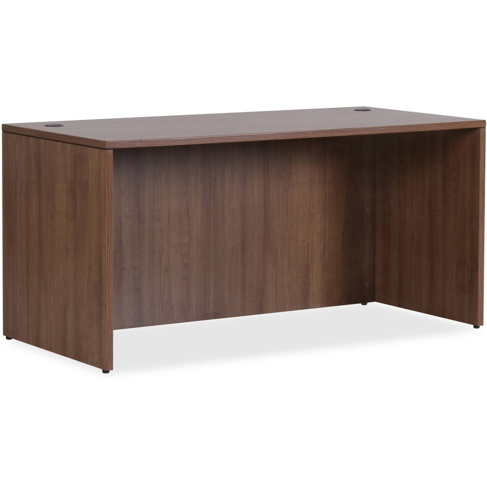Lorell LLR69966 Walnut Laminate Desk Shell 72"x36"