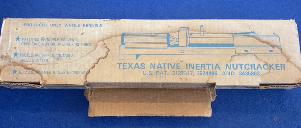 Vintage TEXAS NATIVE INERTIA NUTCRACKER MODEL #7141 ORIGINAL BOX & Instructions