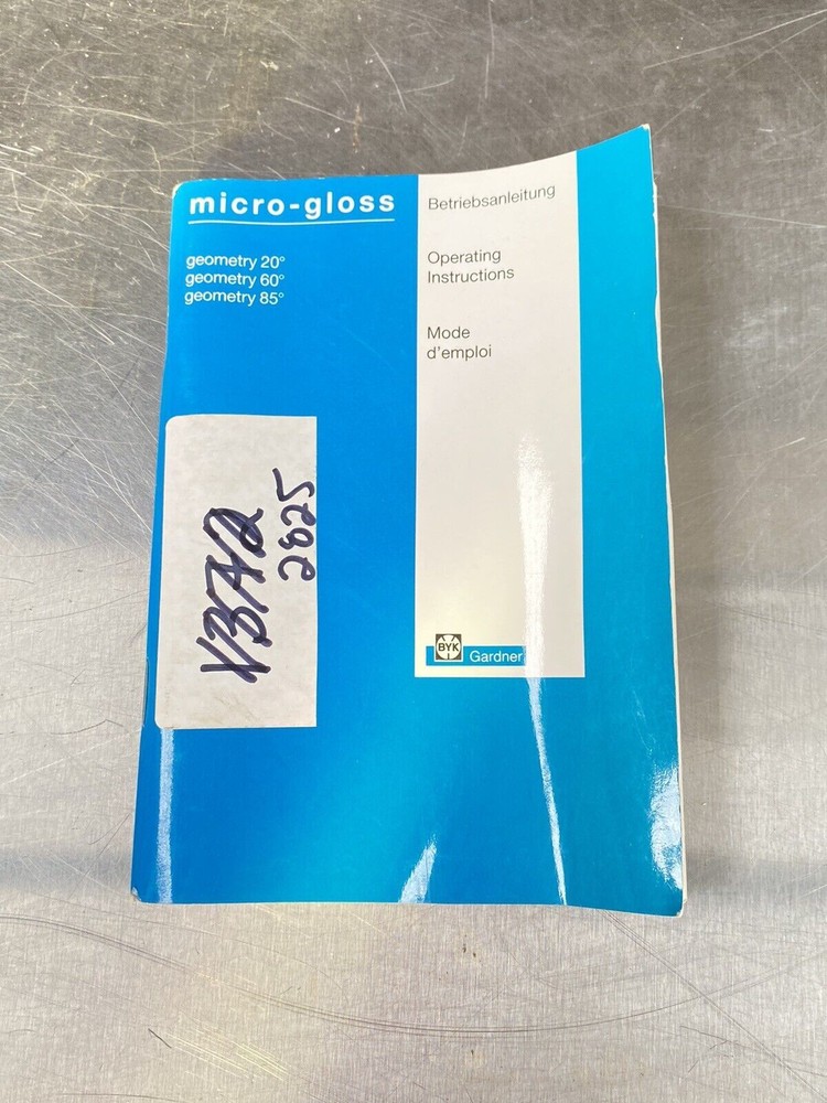 Gardner Micro-gloss Geometry 20 60 85 - Users Manual / Guide Book