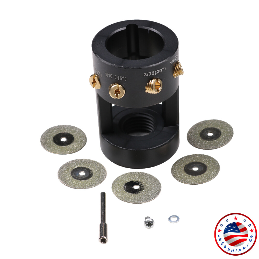 Tungsten Grinder Sharpener Multi-Angle Offsets Head Tool Fits TIG Welding New
