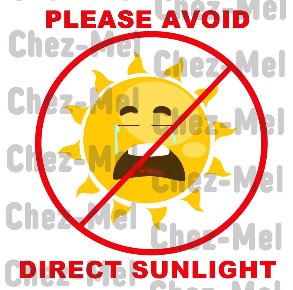AVOID DIRECT SUNLIGHT 100 Stickers 2” Circle Weather Proof Warning Labels