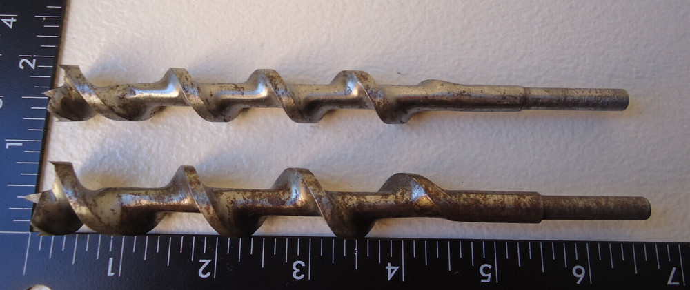 Vintage Used IRWIN #10 & #12 Auger Drill Bits