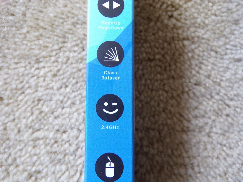 QUI RF 2.4GHz Wireless Presenter Remote Presentation Laser Pointer - Mac PC; t27