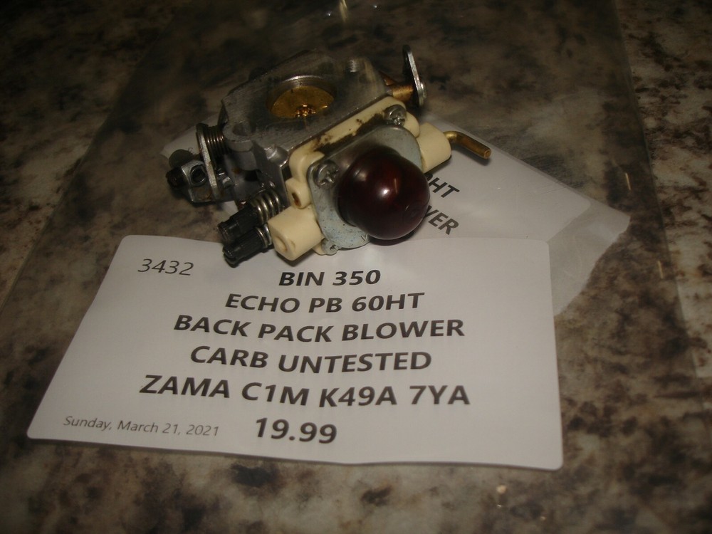 Echo pb 60ht pb60ht carburetor backpack blower part only Bin 350
