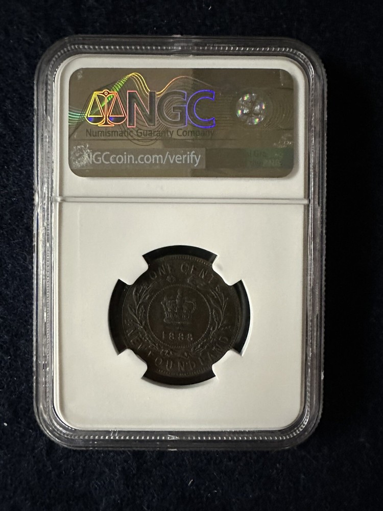 1888 Newfoundland 1 Cent AU 55 BN