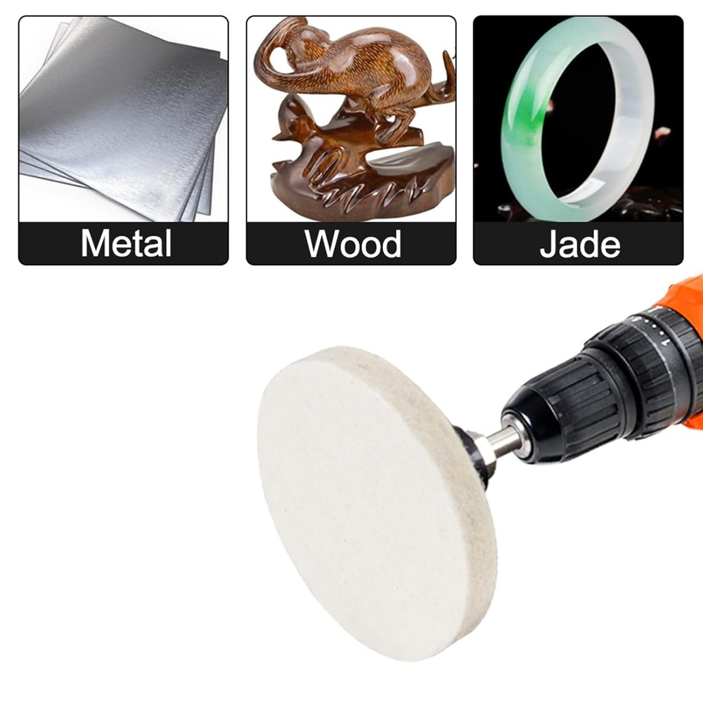 3 inch 10pcs Sanding Pad Wool Felt Quick Change Disc Roll Lock Surface...