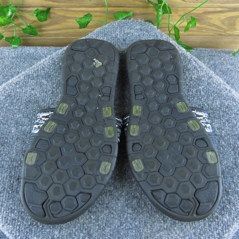X-Team Men Slide Sandals Black Synthetic Hook & Loop Size 11 Medium