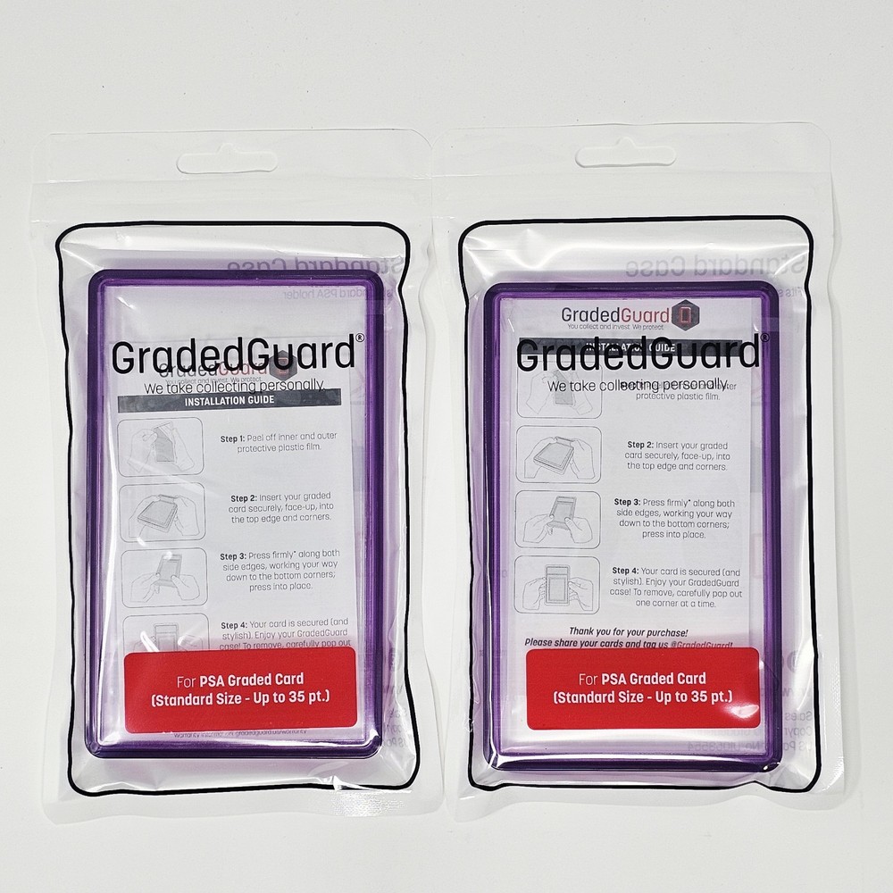 (2) Amethyst GradedGuard PSA Graded Card Jewel Case Guard Protector Stackable