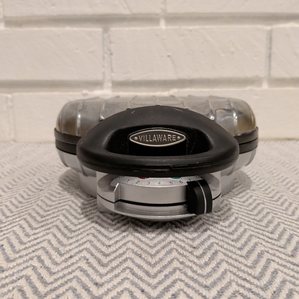 VillaWare Model 2004 Uno Classic Round Chrome Thin Waffler Maker
