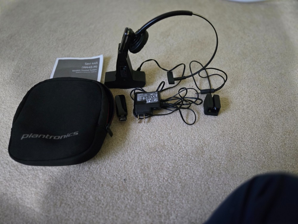 Plantronics Savi W445 Wireless Headset - Black