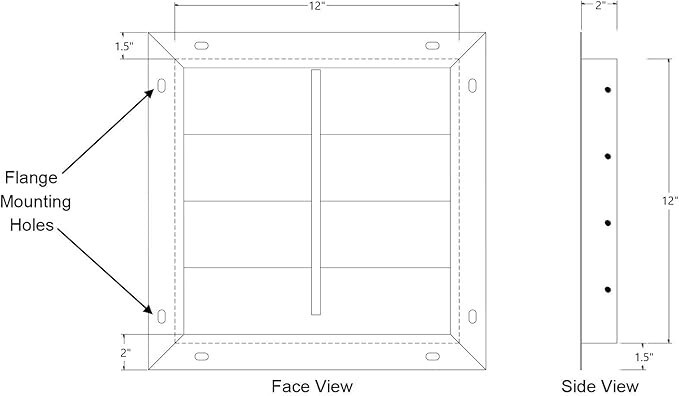 Exhaust/Intake Aluminum Shutter (12" -30" Shutters) (Motor Optional)