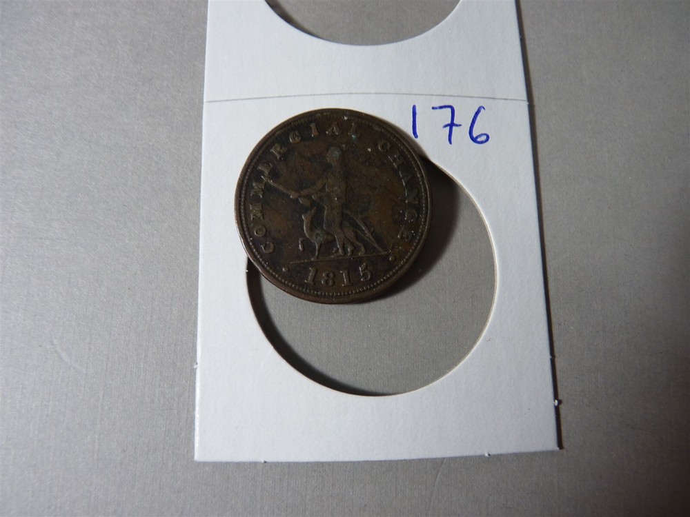 VINTAGE  CANADA 1815  TOKEN NOVA SCOTIA COMMERCE CHANGE NO176
