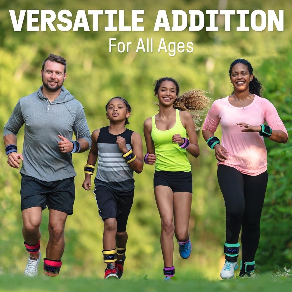 2lb Adjustable Ankle & Wrist Weights - Versatile for Gym & Home Training