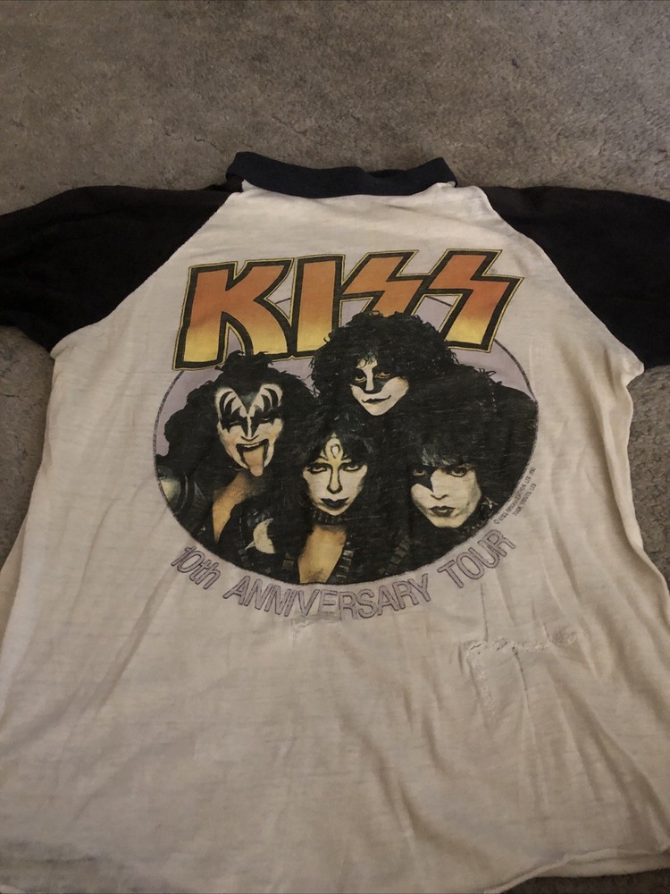 Kiss 10th Anniversary Tour T-shirt Medium