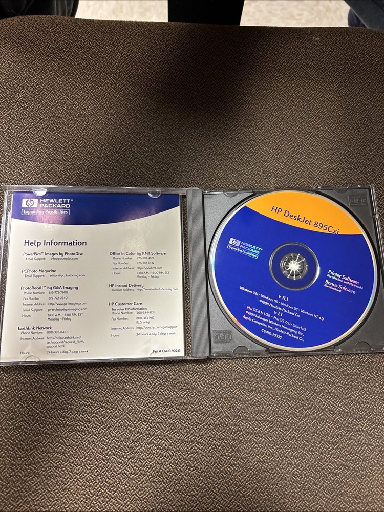 HP DeskJet 895Cxi Printer Software & Printing Essentials CD for Windows & Mac OS