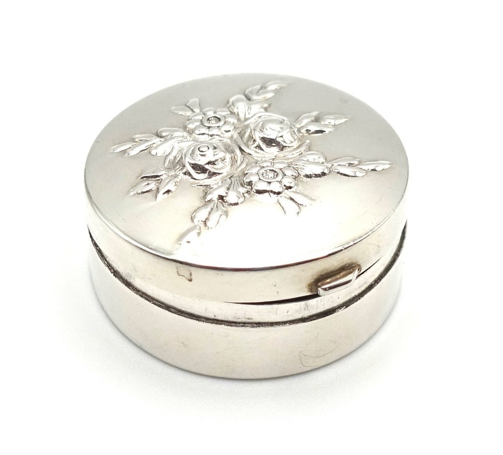 Sterling Silver Pill Box / Snuff Box - Hallmarked