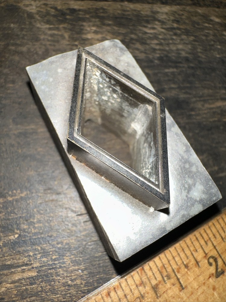 Print Block “ Diamond Frame “ Room For Type, Brass & Lead.