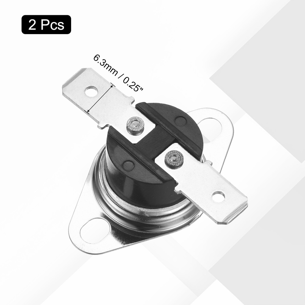 2pcs KSD301 Thermostat 80°C 16A NC Adjust Snap Disc Temperature Switch,Bakelite