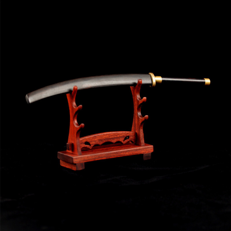 Mini Japanese Samurai Sword Katana Holder Stand Assembly Tiny Game Rack 4 Models