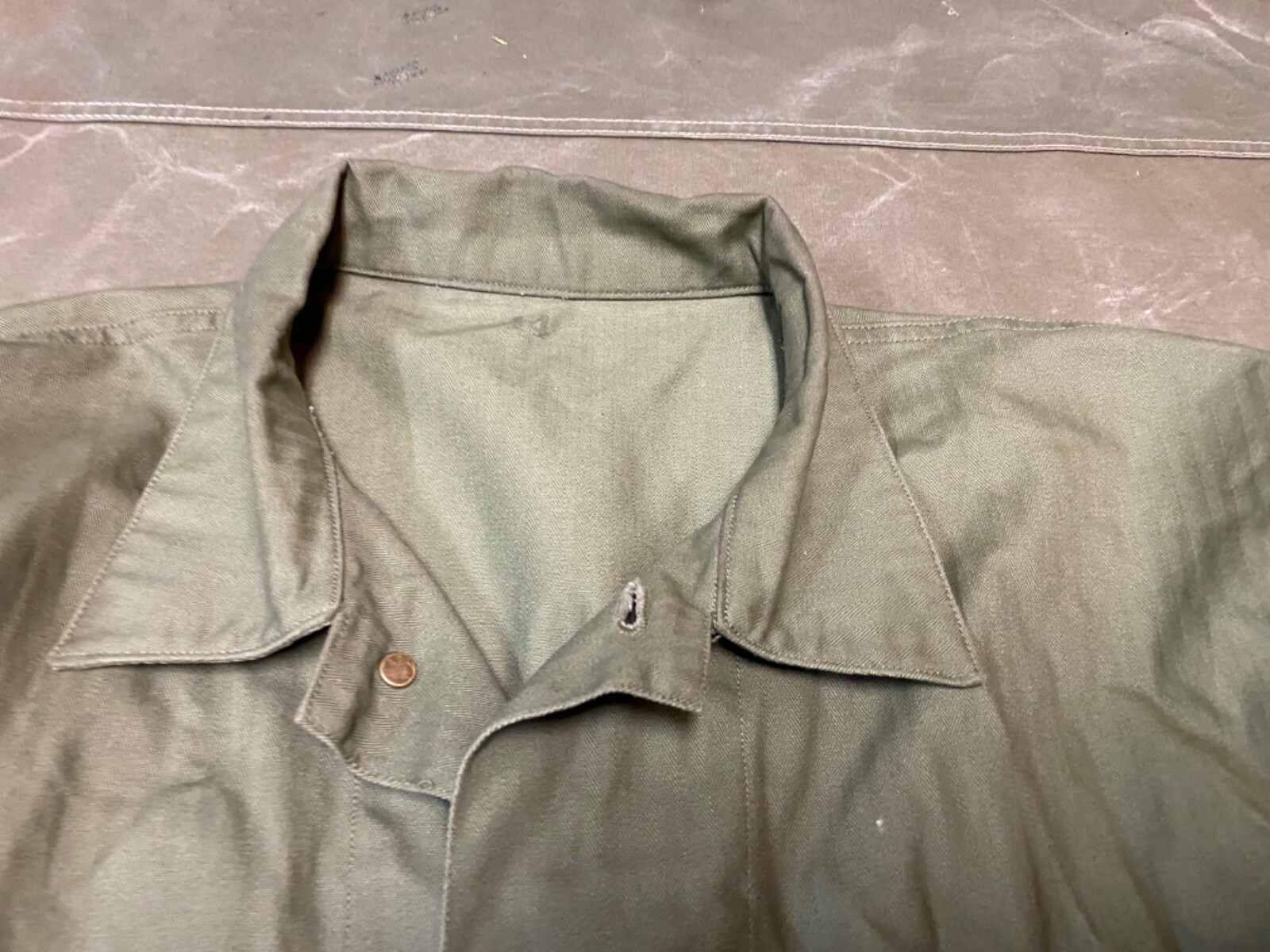 WWII US USMC MARINE P1941 P41 COMBAT FIELD HBT JACKET-SIZE LARGE 44R