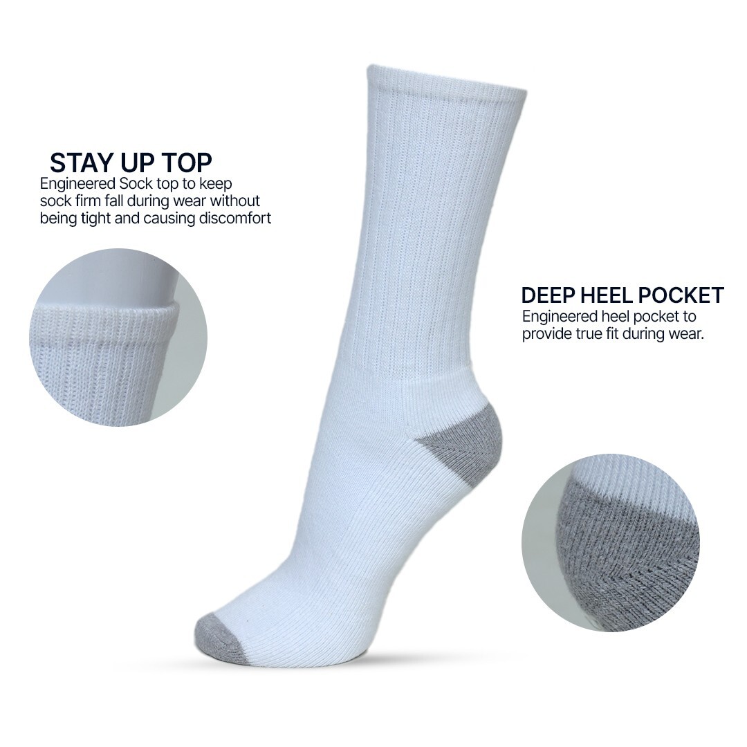 3-12 Pairs Mens Solid Cotton Sports Athletic Work Crew Ankle Socks Size 9-13