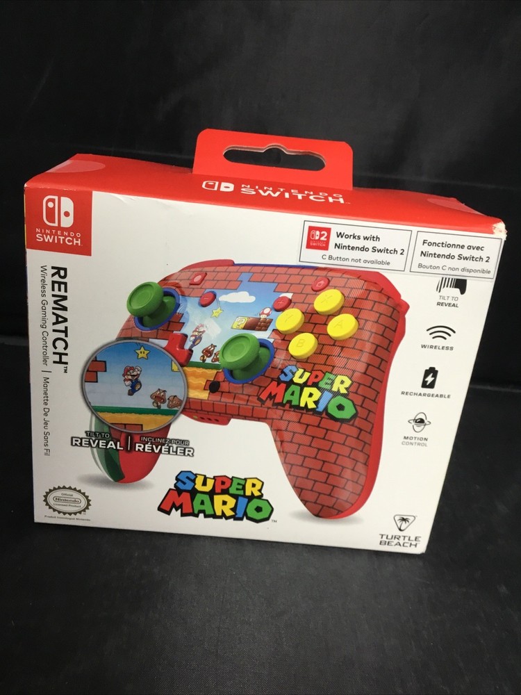Authentic PDP REMATCH Wireless Controller for Nintendo Switch (MARIO BRICKS) NEW