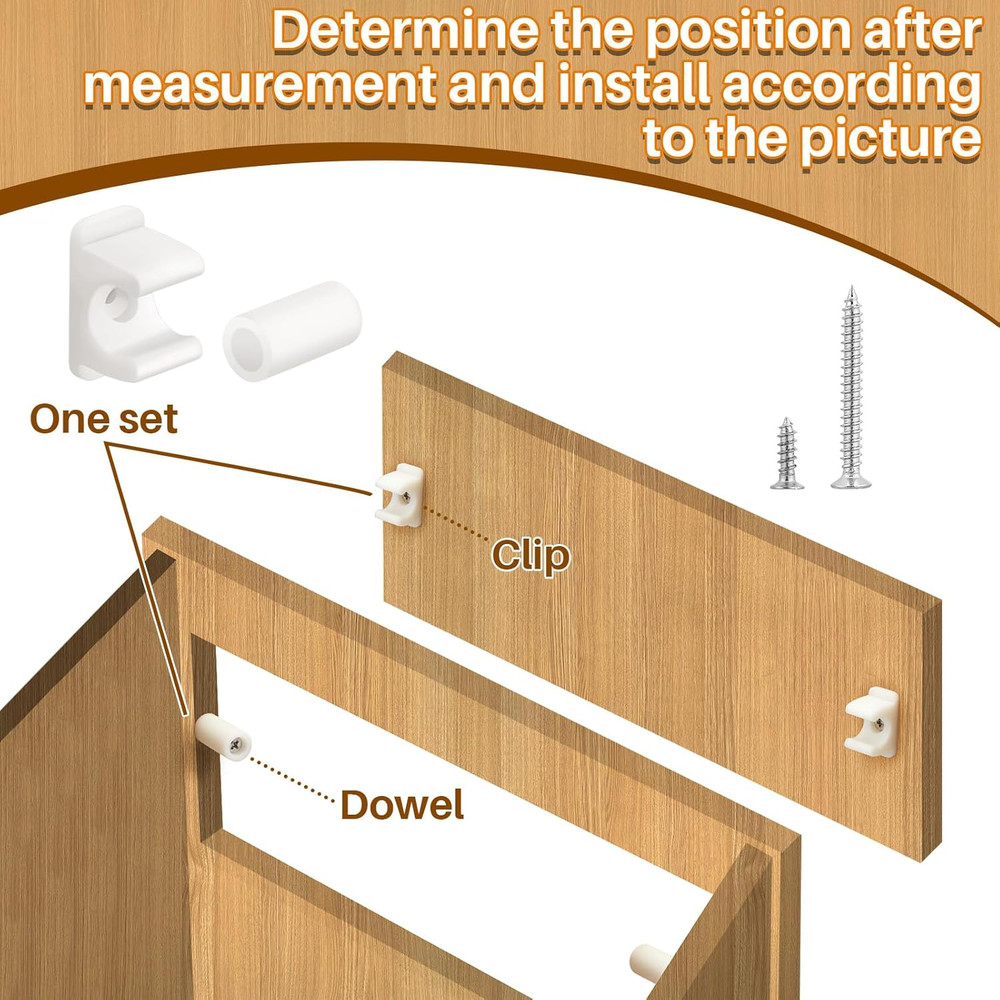 False Cabinet Front Clip False Drawer Front Clips Sink Tip Out Snap with Screws