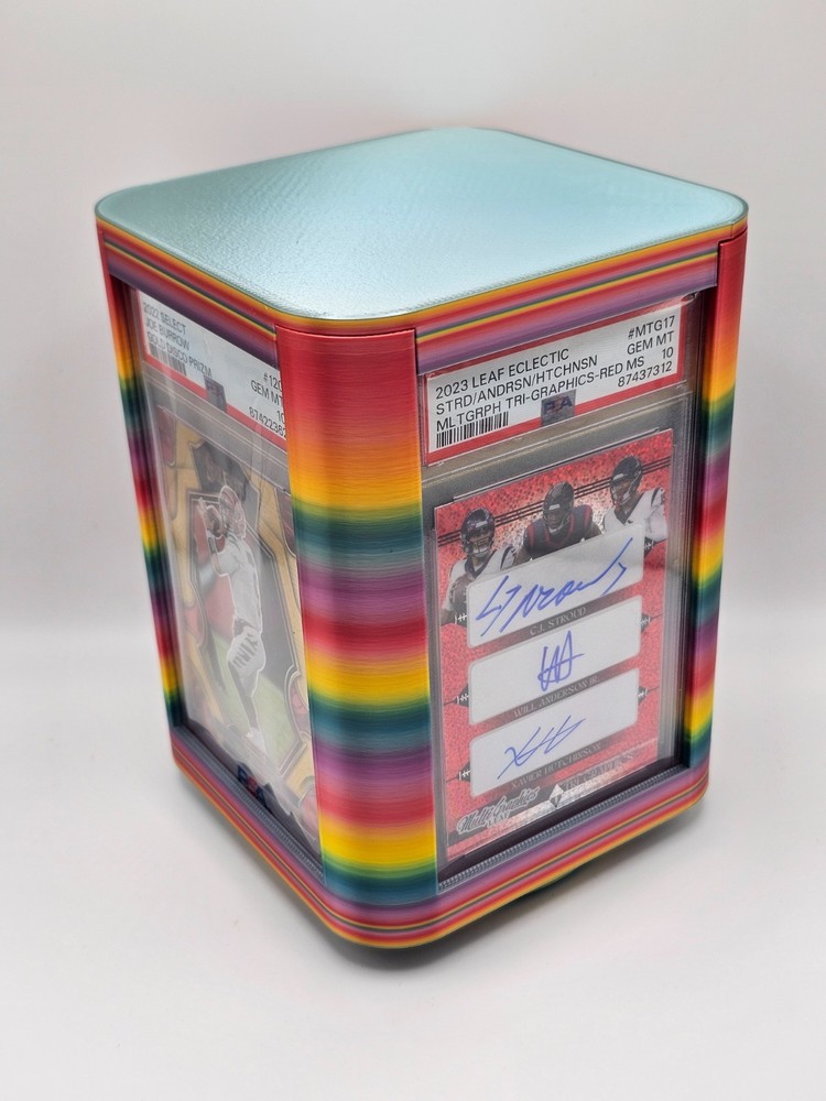 PSA Graded Card Rotating Display Case Storage Box 20 Graded Card Slabs Total