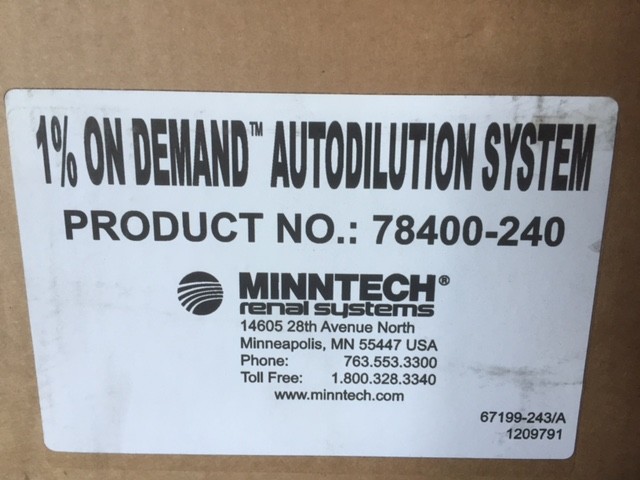 MINNTECH 78400-240 1% ON DEMAND AUTODILUTION SYSTEM (NEW)