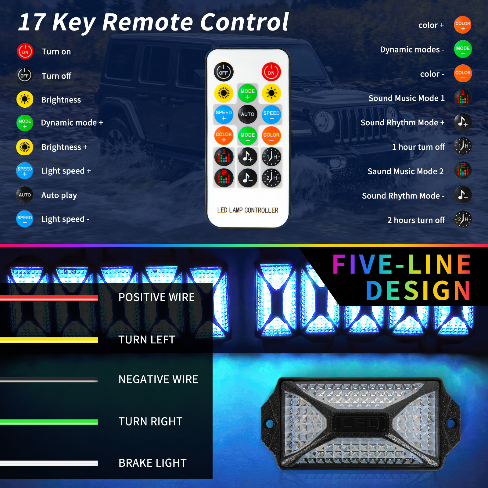 For Dodge Charger Challenger SRT 10x RGB LED Rock Lights Underglow Bluetooth APP