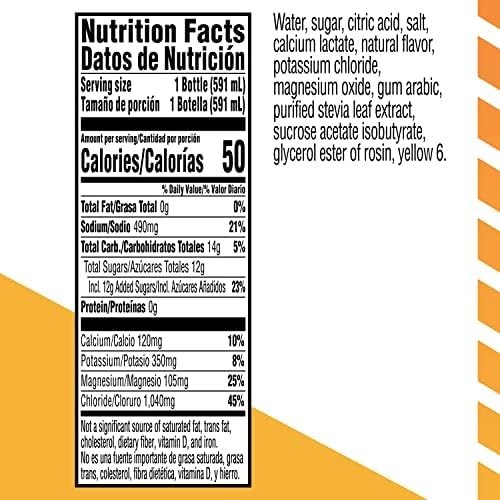 Gatorlyte Electrolyte Drink Orange 20oz 12 Pack Rapid Rehydration Beverage